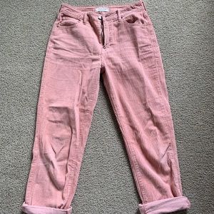 Hibiscus corduroy mom jeans